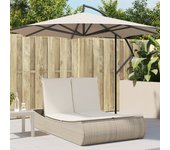 Maison exclusive - tumbona doble con cojines ratán sintético beige