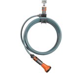 Manguera espiral con soporte integrado - para balcones y terrazas - 7,5 m