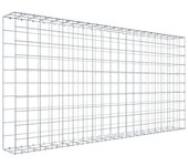 Gabión para montar con dimensiones 200 cm x 100 cm x 20 cm (l x a x p), malla 10 x 10 cm, anillo en c,. atenc.: falta una reja - diámetro del cab...