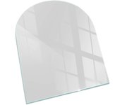Placa de cristal para chimenea, zócalo protector de chimenea, diseño moderno | 80x70 | rectángulo | color gris