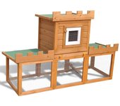 Vidaxl casa grande de animales jaula conejera de madera