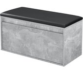 Banco zapatero de diseño con cajón mueble de entrada con asiento acolchado elegante zapatero para 3 pares 03_0004681