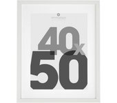 Atmosphera - marco de fotos eva - madera y cristal - blanco - 40x50 cm