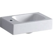 Geberit icon lavamanos 38x28cm, blanco, con orificio para grifo a la izquierda, 124836000, color: blanco