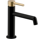 Grifo de lavabo monomando oso acabado negro mate fabricado en latón