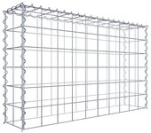 Gabión para montar en altura de 100 cm x 60 cm x 20 cm (l x h x p), malla 10 x 10 cm, espiral. atención: falta una rejilla - diámetro del cable ...
