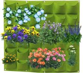 2 piezas, regalo perfecto para jardineros - 49 bolsillos verticales listos para plantar - fieltro ligero y plegable - jardinería sin césped