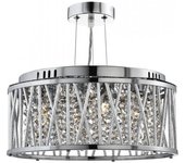 Searchlight elise 3 ljus takhnge krom med kristaller, g9