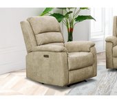 Sillón relax eléctrico de tela topo nevers