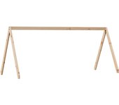 Dosel de cama infantil de madera maciza de pino 199x80,5x88 cm