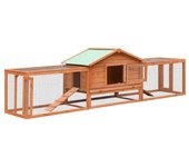 Vidaxl conejera madera maciza pino y abeto 310x70x87 cm