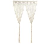 Vidaxl cortina de macramé algodón 140x240 cm