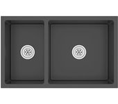 Fregadero de cocina 62 x 36 x 51 cm negro acero inoxidable 02_0002478
