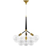 Lámpara de techo bolas de cristal - lámpara colgante de diseño - 12 globos - plaus