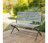 Hespéride - banco de jardín plegable olbia antracita