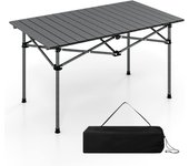 Mesa de camping plegable de aluminio resistente al agua, de picnic con mesa grande y pies antideslizantes, plegable portátil con bolsa de transporte