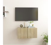 Mueble de tv colgante color roble sonoma 60x30x30 cm
