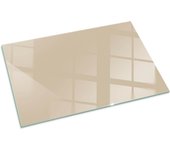 Placa de cristal para chimenea, zócalo protector de chimenea, diseño moderno | 120x80 | rectángulo | color beige