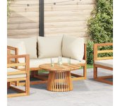 Vidaxl mesa de café de jardín ø70x40 cm de madera maciza de teca