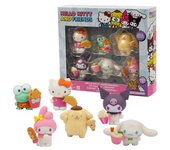 Juego de personajes de 6 piezas de giochi preziosi con accesorios de hello kitty