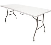 Mesa plegable solid 240 x 75 x 74. uso público. portátil. tablero resina hdpe 4cm. 8/10 personas. multiuso jardín catering hogar . the homeweeks