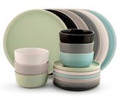 Vajilla 18 pzas stonware surtida marca non