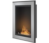 Chimenea de bioetanol frame 550 simplefire empotrada en acero inoxidable con cristal