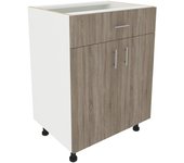 Mueble bajo haaus karo, 1 cajón, 2 puertas, roble sonoma oscuro/blanco, 60 x 50 x 80 cm