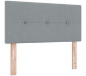 Cabecero de con botones en tufting gris claro de 100 cm de tela cfw3844191