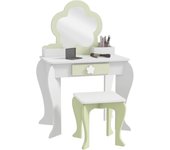 Tocador para niñas zonekiz mdf, acrílico blanco 55x34x87.5 cm 316-010v80wt