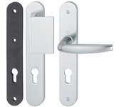 Juego de atlanta en la placa de la llave hoppe - plata f1 - 504/3000/1530 - ser.38/47mm
