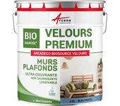 Pintura terciopelo para pared y techo : arcadeco biosourcée terciopelo - 2.5 l (+ ou - 30m² par couche) azul pastel - ral 5024 - arcane industries
