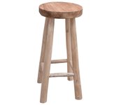 Vidaxl taburete de cocina de madera de teca