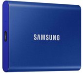 Samsung memorie t7 mu-pc2t0h ssd esterno portatile da 2 tb, usb 3.2 gen 2, 10 gbps, tipo-c, blu indigo