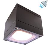 Foco de techo para cabina de ducha, baño, bañera, sauna, aplique de pared, portalámparas led gx53 230v cuadrado negro sin lámpara