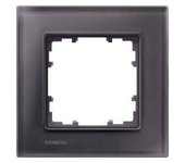 Marco 1 elemento 90x90mm en negro | siemens delta miro 5tg12012