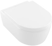 Villeroy & boch avento wc de pared, con asiento wc, combi-pack, directflush (sin borde), colgado en la pared, 5656hrr1, color: cerámica blanca