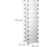 Muebles zapateros modulares taquillas de plástico almacenamiento 20 pares transparente 13_0001644