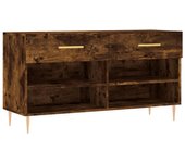 Banco para zapatos botas cómoda estante almacenamiento de entrada 102 x 35 x 55 cm madera contrachapada m 02_0022916