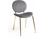 Silla lenor golden terciopelo - gris
