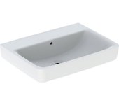 Geberit renova plan, lavabo, 65x48 cm, sin agujero para grifo, con rebosadero, 501642, 501.642.00.1, color: blanco mate