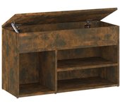 Banco para zapatos botas cómoda estante mueble entrada almacenamiento 80 x 30 x 45 cm madera contrachapad 02_0022921