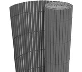 Cerca de jardín doble cara pvc 90 x 500 cm gris
