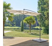 Hespéride - parasol cuadrado manoa de trigo de 2,5x2,5 m