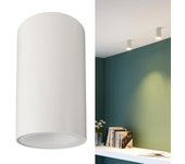 Can foco de techo para exteriores ip44, lámpara de techo cilíndrica led gu10 8w, luz para baño, cocina, balcón, jardín, 230v blanco