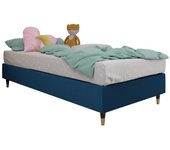 Cama continental logan 108, continental, individuales, azul, 80x200, tapiz, somieres, 80x200x47cm
