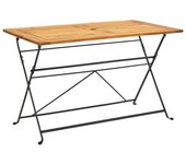 Mesa plegable de jardín de madera maciza de acacia 120x70x74 cm