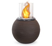 Chimenea de bioetanol con brasero para jardín, suelo para interior y exterior botticelli terra marrone d.40 x h54