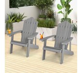 Silla hips exterior con portavasos grano madera realista resistente a la intemperie patio jardín terraza gris