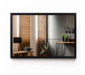 Espejo moderno para baño - 60 x 40 cm con marco negro